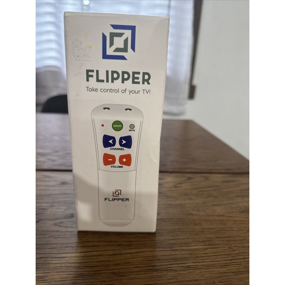 Flipper Universal TV Remote Big Buttons Senior Friendly Two Device Controller